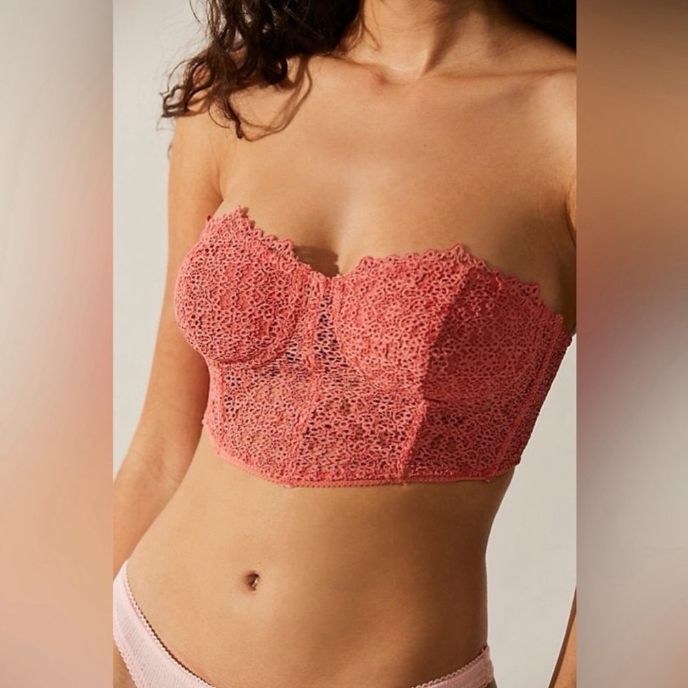 Free People Intimately Madi Lace Bustier Corset Top NWOT